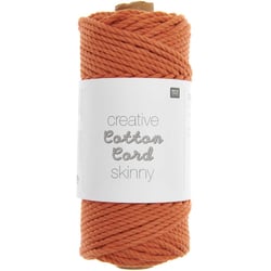 Pelote de fil macramé 100 % coton - Rico Design - Creative Cotton Skinny - Orange