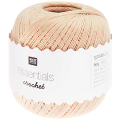 Pelote de fil à crocheter 100% coton - Rico Design - Essentiel Crochet - Beige 02