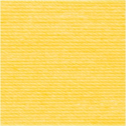 Pelote de fil à crocheter 100% coton - Rico Design - Essentiel Crochet - Jaune 013