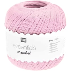 Pelote de fil à crocheter 100% coton - Rico Design - Essentiel Crochet - Rose 021