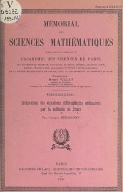 Intégration des équations différentielles ordinaires par la méthode de Drach