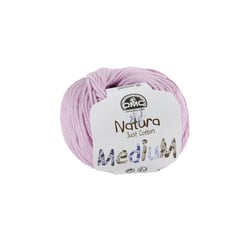Pelote de fil à tricoter 100% coton - DMC - Natura Medium - Parme 136