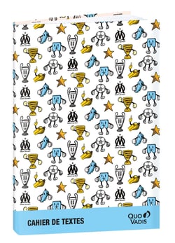 Cahier de textes 2026/2027 Quo Vadis - Bleu - 15 x 21 cm - Olympique de Marseille
