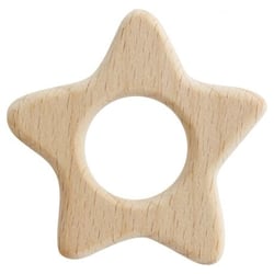 Anneau de dentition bébé en bois étoile