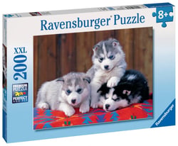 Puzzle 200 p XXL - Mignons Huskies