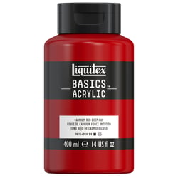 Acrylique Liquitex Basics - 400 ml - ton rouge cadmium foncé