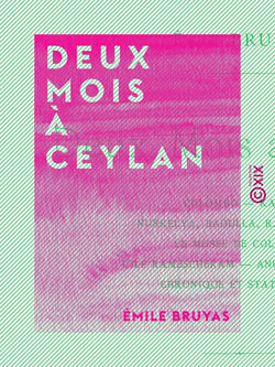 Deux Mois à Ceylan - Colombo, Kandy, Nurrelya, Badulla, Ratnapoura, le musée de Colombo, l'île Ramescheram, Anuradhupoura, chronique et statistique