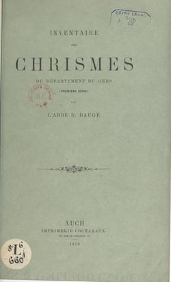 Inventaire des chrismes du département du Gers