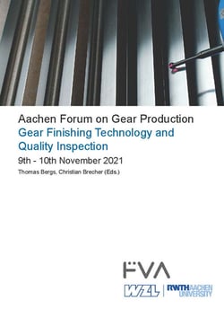 Aachen Forum on Gear Production - Gear Finishing Technology and Quality Inspection  9th - 10th November 2021