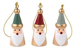 Lot de 3 Pères Noël en bois à suspendre Rayher