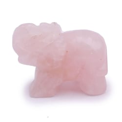 Éléphant - Quartz Rose - 40 mm
