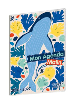 Agenda scolaire journalier 2026/2027 Quo Vadis - 21 x 29,7 cm - Mon agenda malin