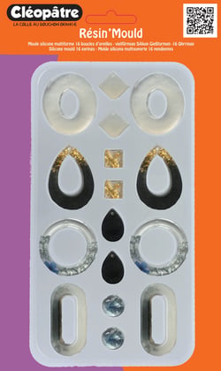 Moule pour résine Cléopâtre - "Résin'Mould" - 16 Boucles d'oreilles