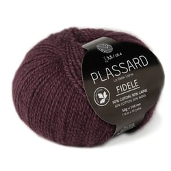 Pelote de fil à tricoter - Plassard - Fidèle - Prune 38