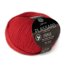 Pelote de fil à tricoter - Plassard - Fidèle - Rouge 61