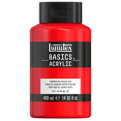 Acrylique Liquitex Basics - 400 ml - ton rouge cadmium moyen