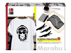 Marabu Textil Screen Printing set - peinture d'impression sérigraphie sur textile