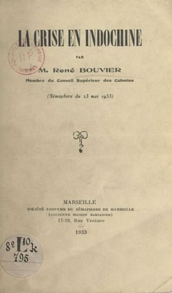 La crise en Indochine - Sémaphore du 23 Mai 1933