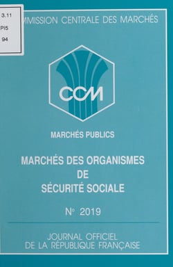 Marchés des organismes de sécurité sociale - Arrêté du 9 mai 1995