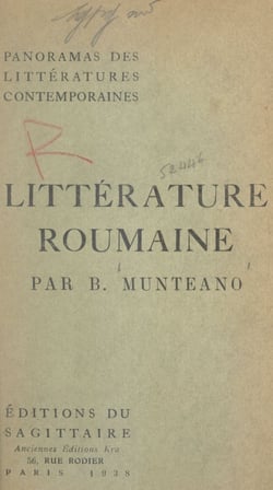 Panorama de la littérature roumaine contemporaine