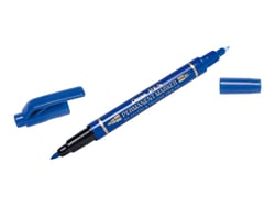 Marqueur permanent - Bleu - double pointe : fin / extra fin - Pen N75W - Pentel