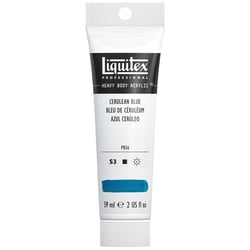 Tube 59 ml de peinture acrylique Liquitex Heavy Body série 3 - Bleu de céruléum - Extra-fine