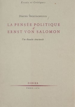 La pensée politique d'Ernst von Salomon - Une ébauche structurale