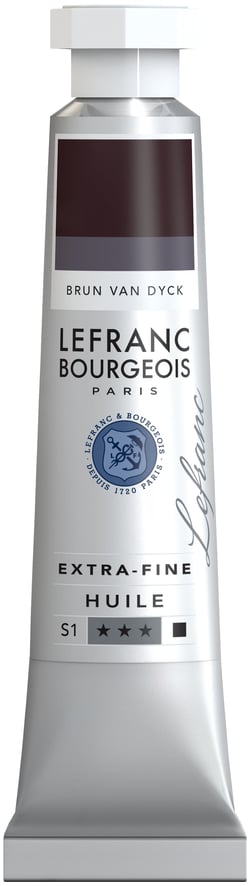 Peinture à l'huile Lefranc Bourgeois - Extra-fine - 20 ml - Brun van dyck