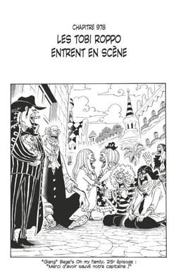 One Piece édition originale - Chapitre 978 - Les tobi roppo entrent en scène
