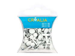 Assortiment de 80 attaches parisiennes - Blanc - Créalia