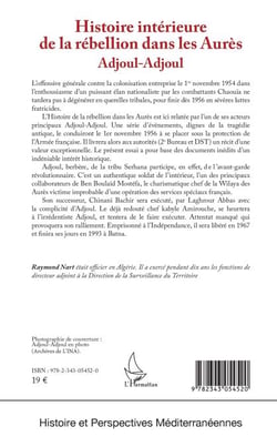 Histoire intérieure de la rébellion dans les Aurès - Adjoul-Adjoul