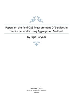 Papers on the field QoS Measurement Of Services in mobile networks Using Aggregation Method