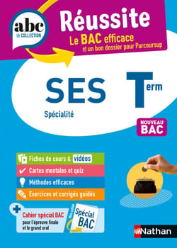 SES Terminale (Sciences économiques et sociales) - ABC Réussite - Bac 2027 - Enseignement de spécialité Tle - Cours, Méthode, Exercices et Sujets corrigés - EPUB