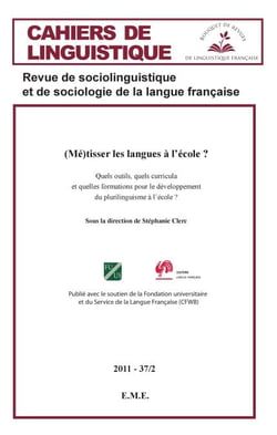 (Mé)tisser les langues a l'école ? - Quels outils, quels curricula et quelles formations pour le développement du plurilinguisme à l'école ? - 2011 - 37.2