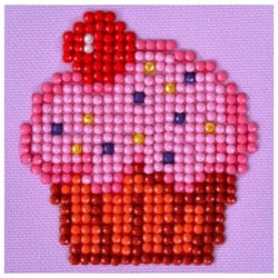 Kit broderie diamant - Diamond Dotz - Diamond Dotz - Cup cake - 7 x 7 cm