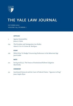 Yale Law Journal: Volume 125, Number 1 - October 2015