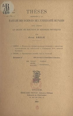 Étude d'un système oscillant entretenu à amplitude autostabilisée et application à l'entretien d'un pendule élastique - Suivi de Propositions données par la Faculté : état actuel de la question des rayons cosmiques