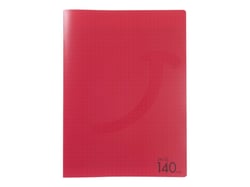 Cahier 140 pages grands carreaux 24 x 32 cm Polypropylène Cultura Rouge