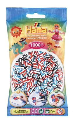 Sachet de perles Hama - 5 mm - bicolores - 1000 perles
