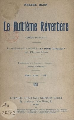 Le huitième réverbère - Comédie en un acte