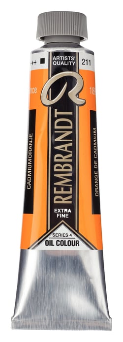 Peinture à l'huile Rembrandt en tube de 40 ml - Royal Talens - Extra-fine - Orange de cadmium