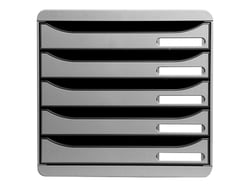BLOC 5 TIROIRS GRIS LUMIERE BLOC 5 TIROIRS GRIS LUMIERE