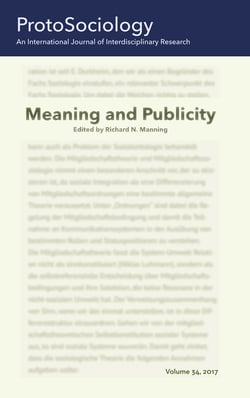 Meaning and Publicity - ProtoSociology Volume 34