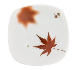 Porte encens porcelaine feuille d'érable