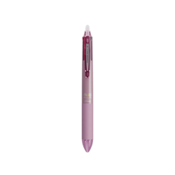 Stylo roller effaçable et rechargeable Pilot - FriXion Ball - 4 couleurs noir / bleu / rouge / vert - Pointe fine - Corps rose
