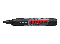 Marqueur - Noir - Prockey - Pointe biseautée - Uni-ball