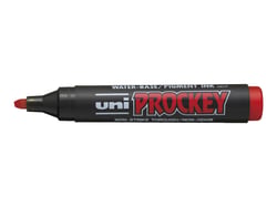 Marqueur - Rouge - Prockey - Pointe biseautée - Uni-ball