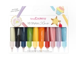 Lot de 10 stylos goût chocolat ScrapCooking®- 250 g