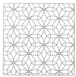 Tissu à broder coton Sashiko Olympus - 33 x 33 cm - HANAFUKIN-212