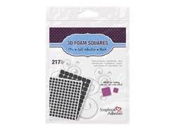 TOGA - Carré de mousse 3D - auto adhésif - 13 x 13 x 2 mm / 6 x 6 x 2 mm - noir - pack de 217